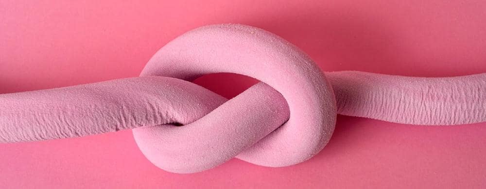 knotted rope with a pink overlay